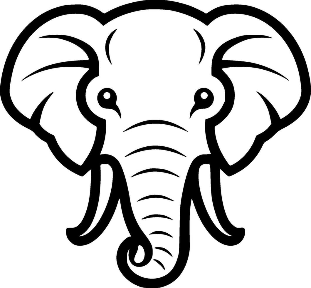 Elephant - Minimalist and Flat Logo - Vector illustration