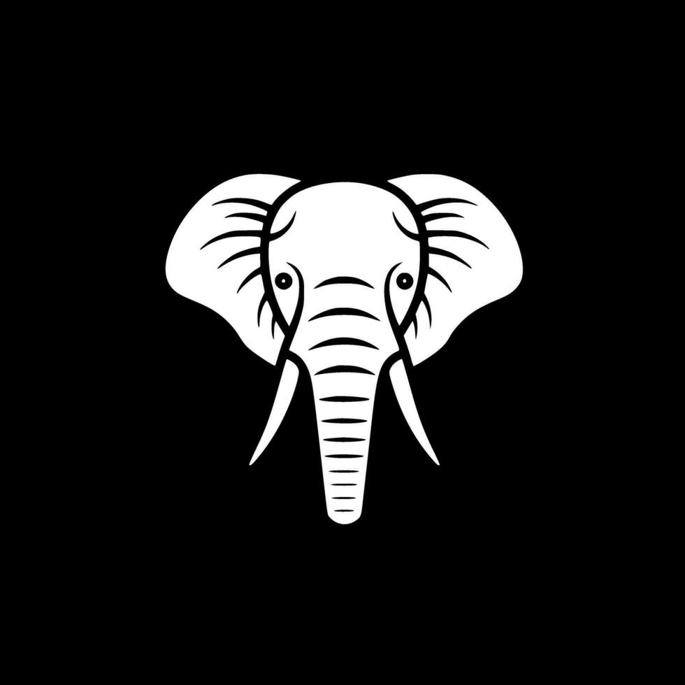 Elephant, Minimalist and Simple Silhouette - Vector illustration