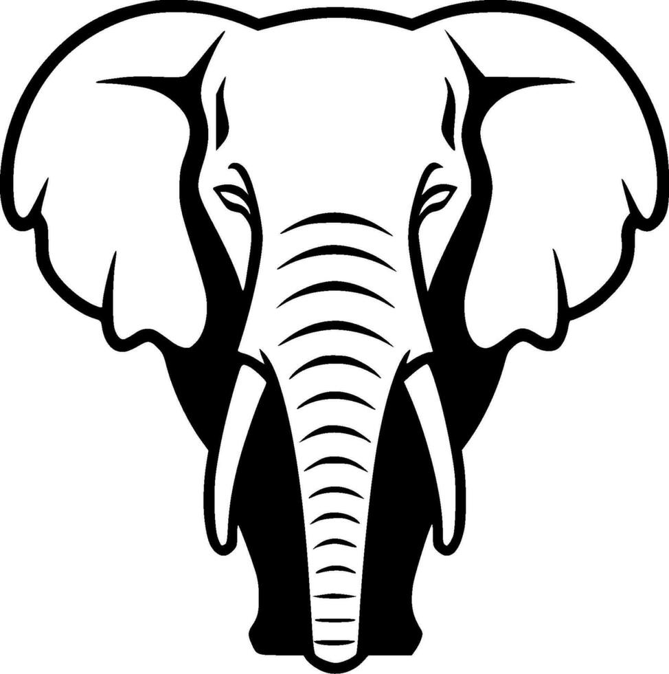Elephant - Minimalist and Flat Logo - Vector illustration