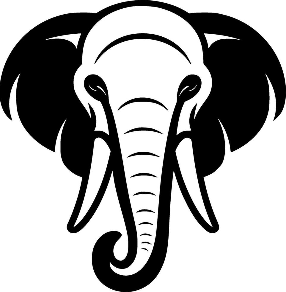 Elephant, Minimalist and Simple Silhouette - Vector illustration