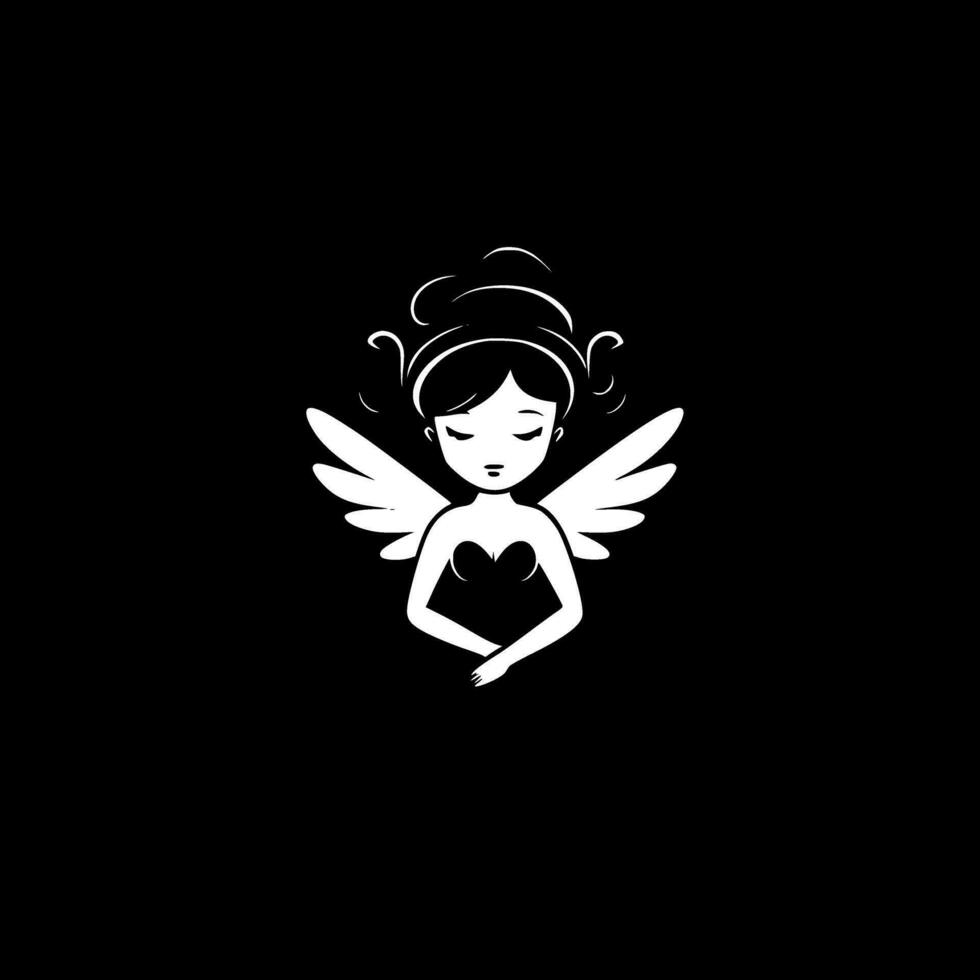 Fairy - Minimalist and Flat Logo - Vector illustration