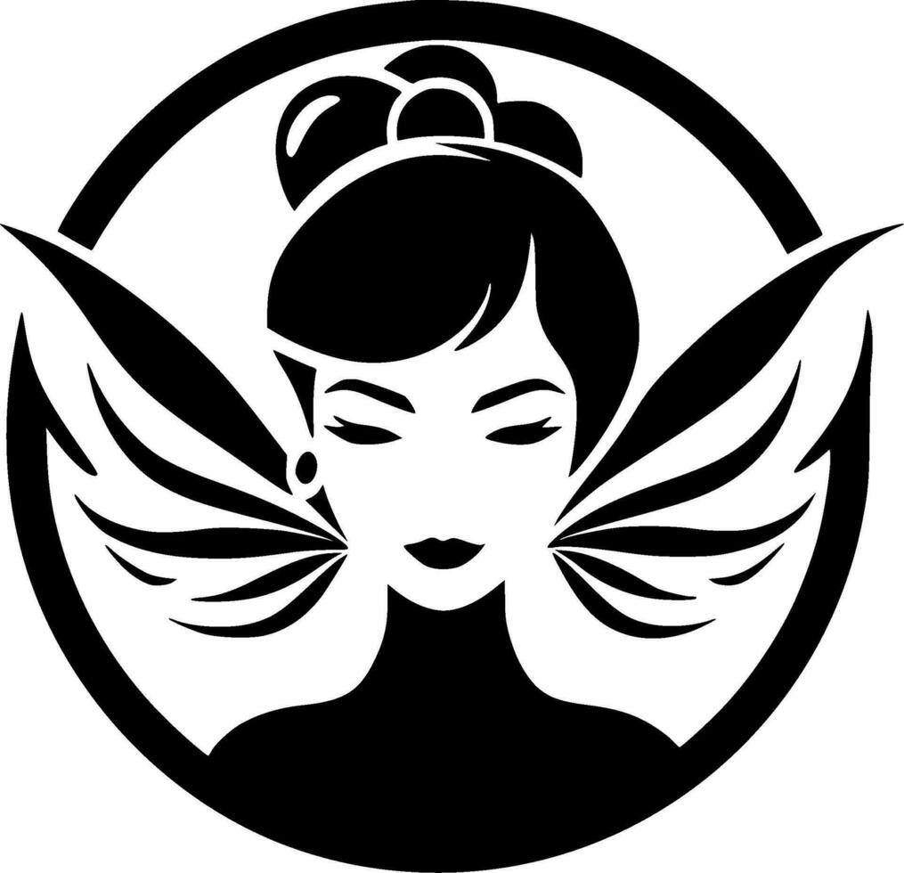 Fairy, Minimalist and Simple Silhouette - Vector illustration