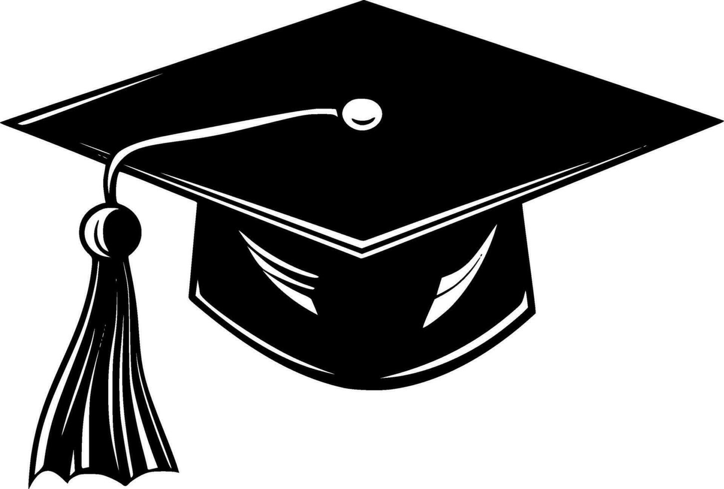 Graduation, Black and White Vector illustration