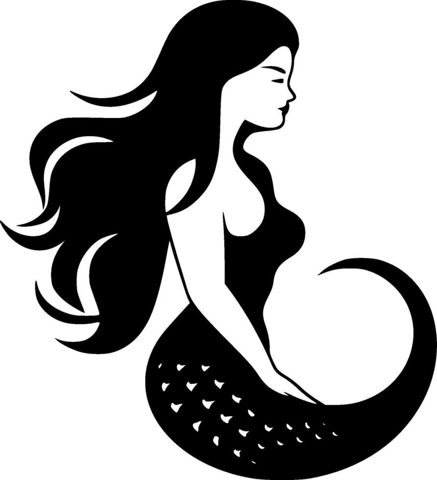 Mermaid - High Quality Vector Logo - Vector illustration ideal for T-shirt graphic