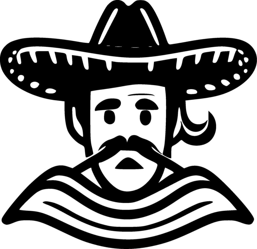 mexicano - minimalista y plano logo - vector ilustración