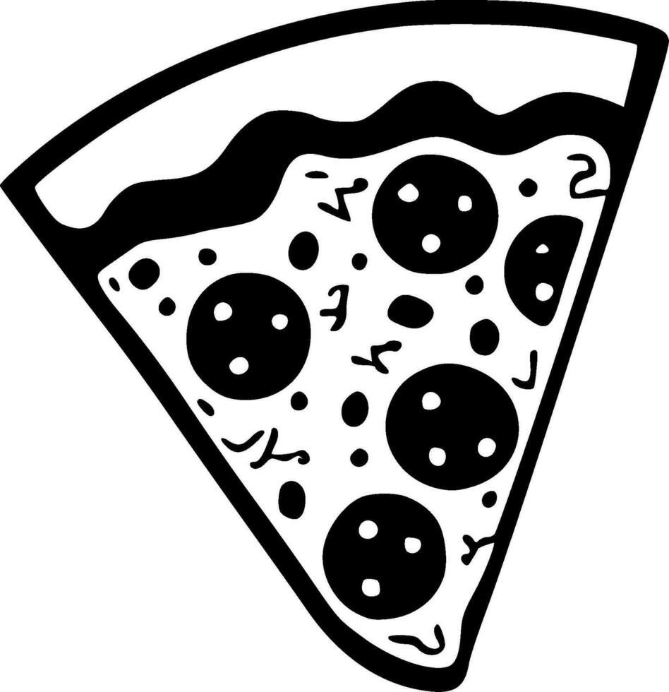 Pizza - Minimalist and Flat Logo - Vector illustration