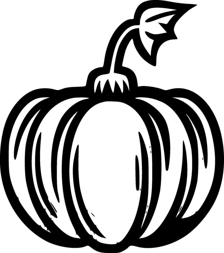 Pumpkin, Minimalist and Simple Silhouette - Vector illustration