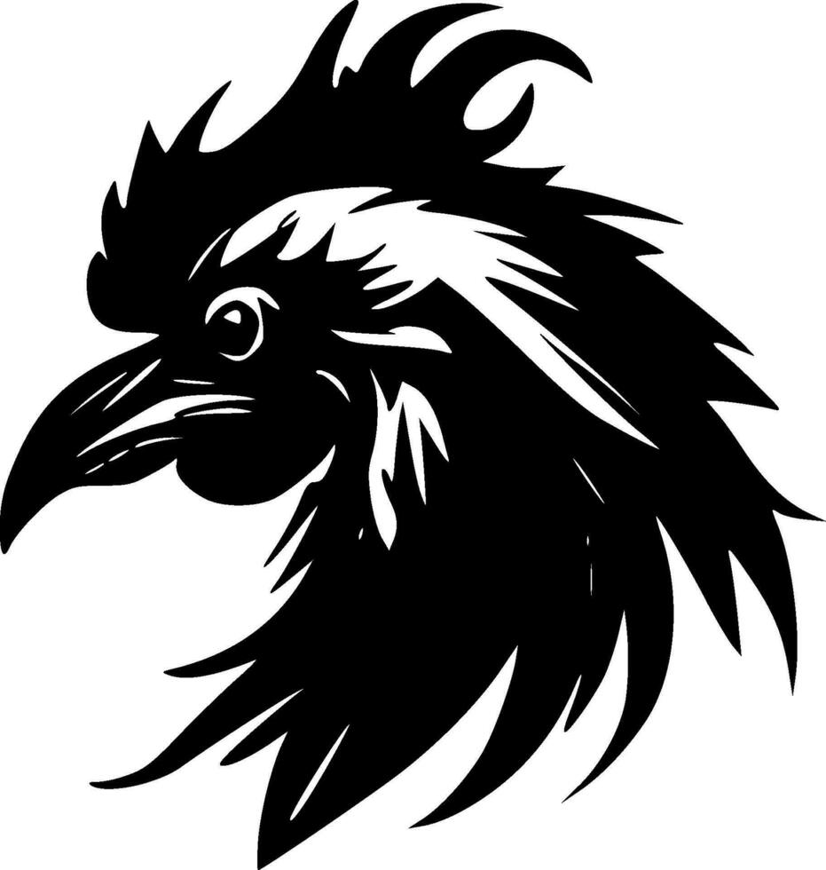 Rooster, Minimalist and Simple Silhouette - Vector illustration