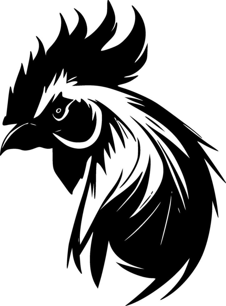 Rooster, Minimalist and Simple Silhouette - Vector illustration