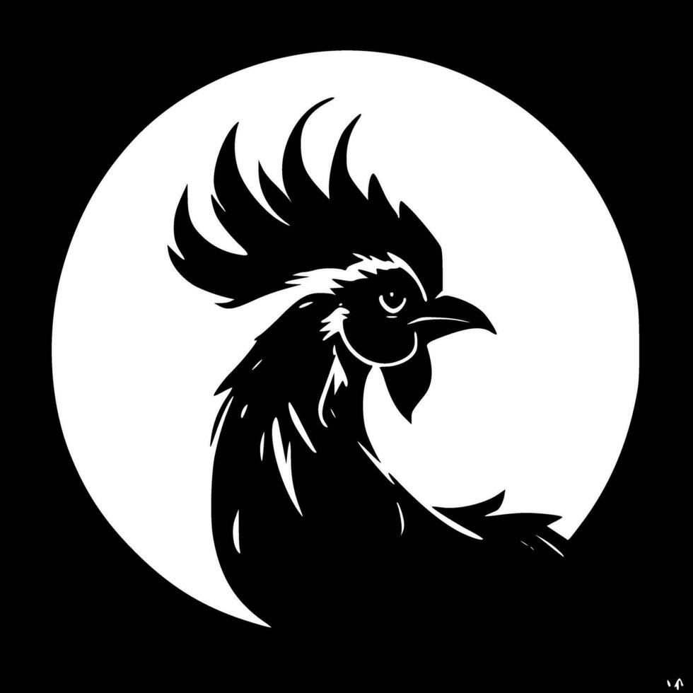 gallo - minimalista y plano logo - vector ilustración