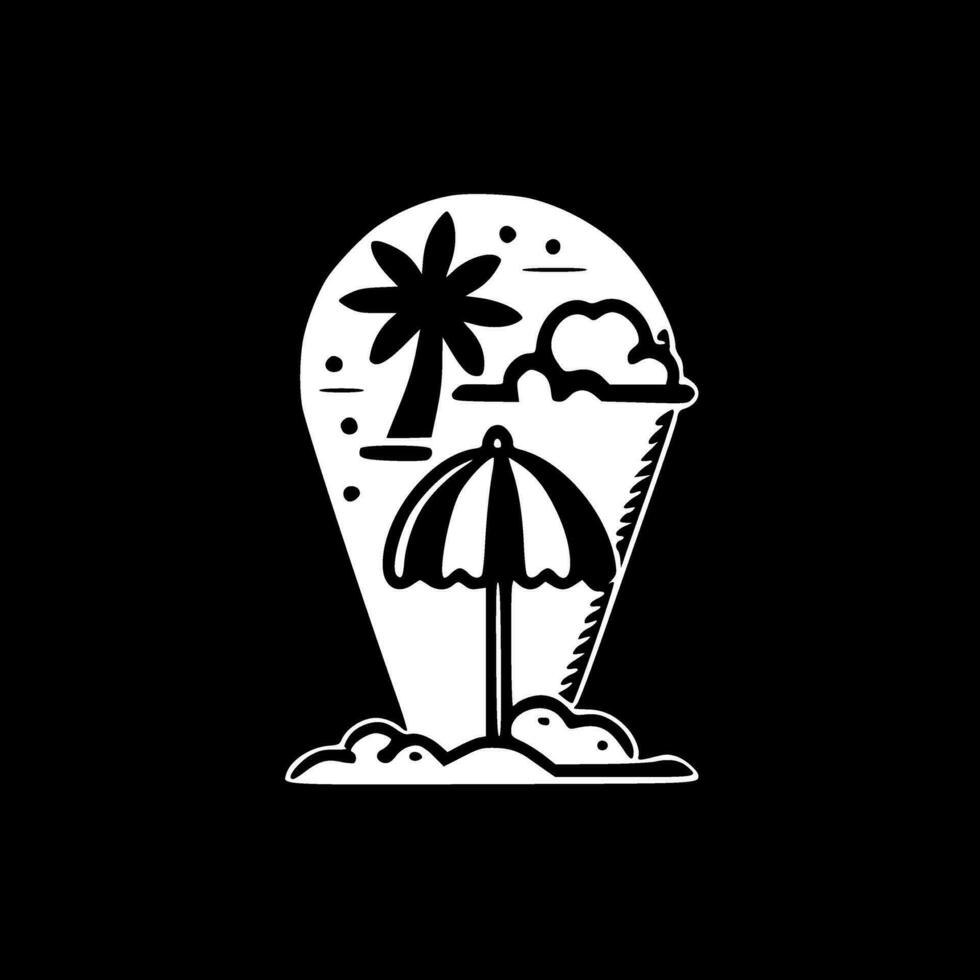Summer, Minimalist and Simple Silhouette - Vector illustration