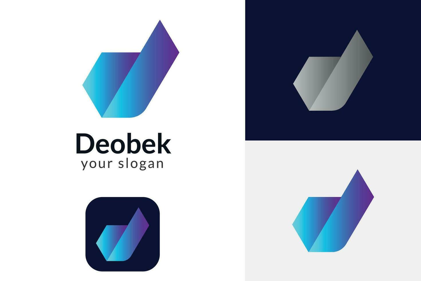 d logo design vector