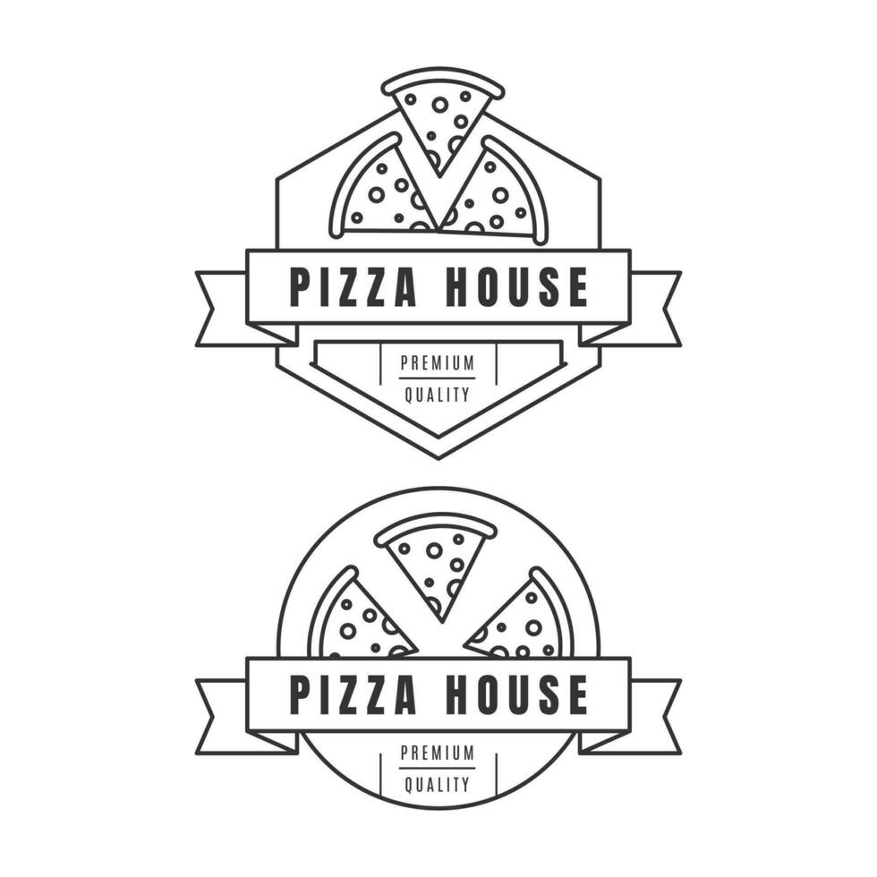 conjunto de Pizza logo, insignias, pancartas, emblemas para rápido comida restaurante. - vector. vector