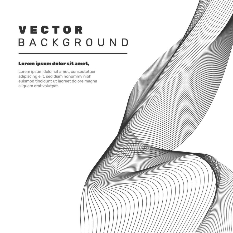 Business template for elegant presentations with abstract stripes wave background. - Vector. vector
