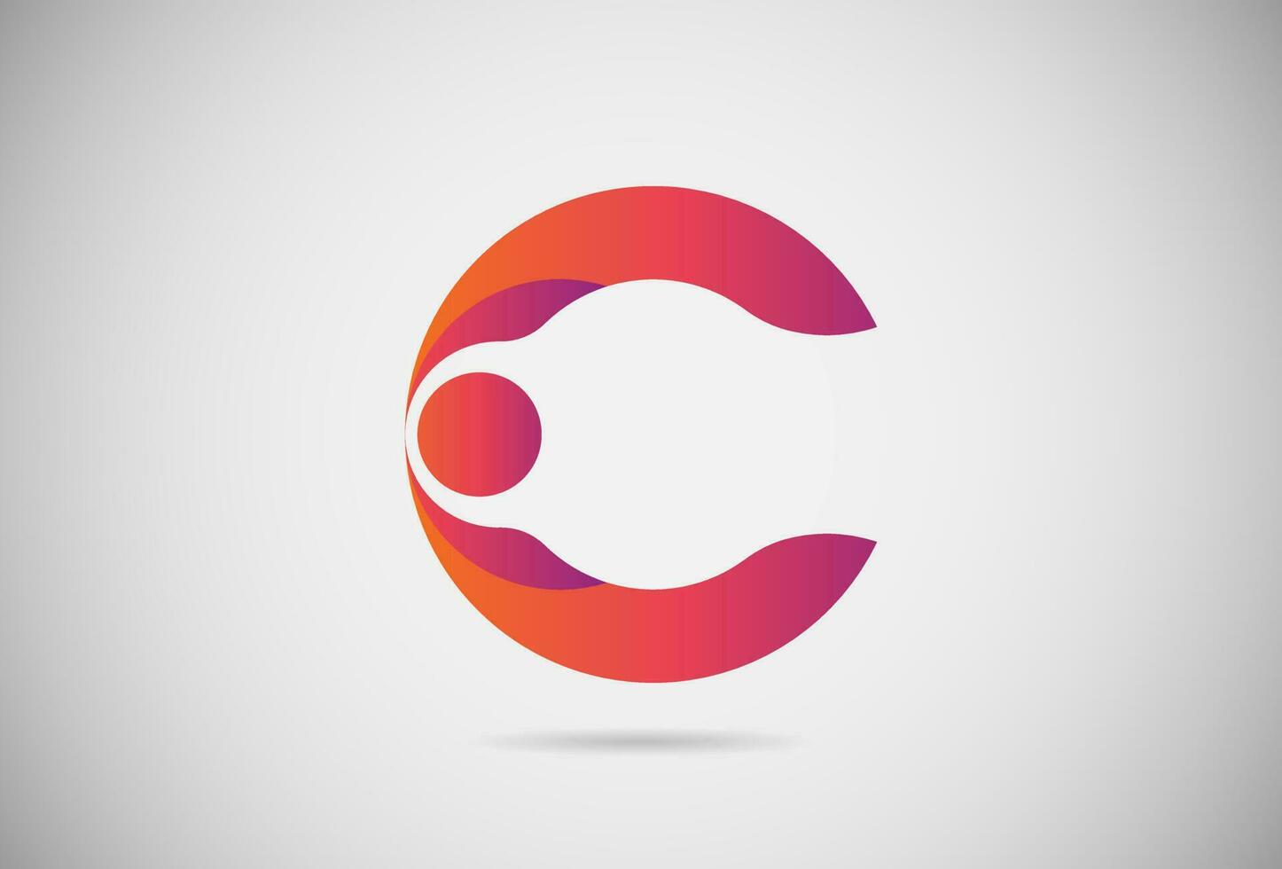 letra c logo degradado simple elegante diseño plano. vector de logotipo creativo para empresa o evento. fuente abstracta y logotipo moderno del alfabeto. logotipo degradado rosa púrpura y naranja.