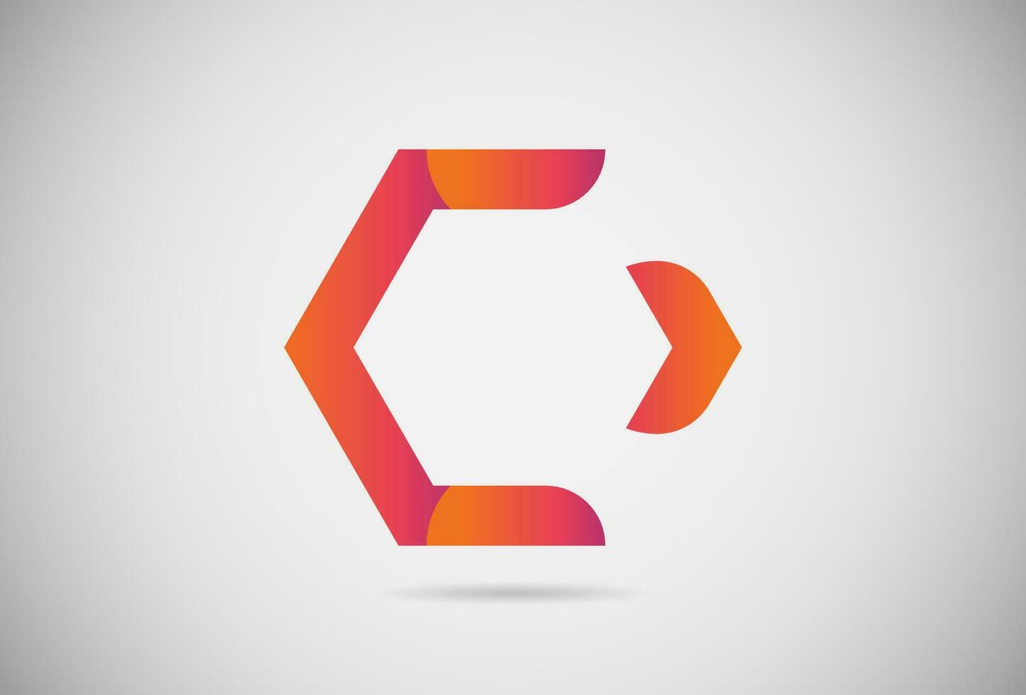 Letter C logo gradient simple elegant flat design. creative logo vector for company or event. abstract font and alphabet modern logo. purple pink and orange gradient logo.