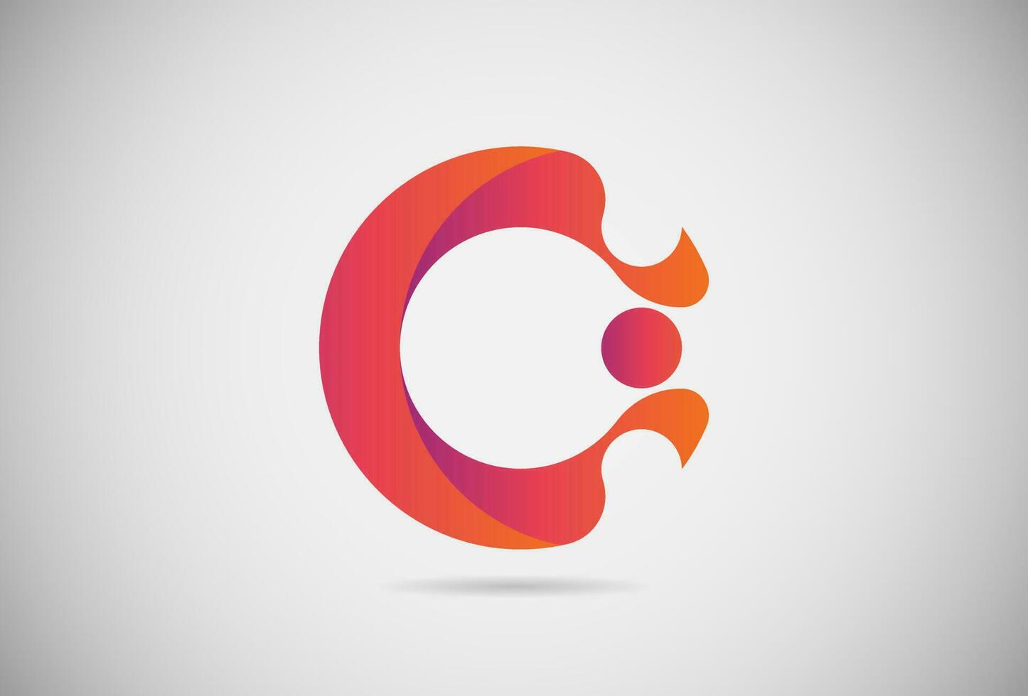 Letter C logo gradient simple elegant flat design. creative logo vector for company or event. abstract font and alphabet modern logo. purple pink and orange gradient logo.