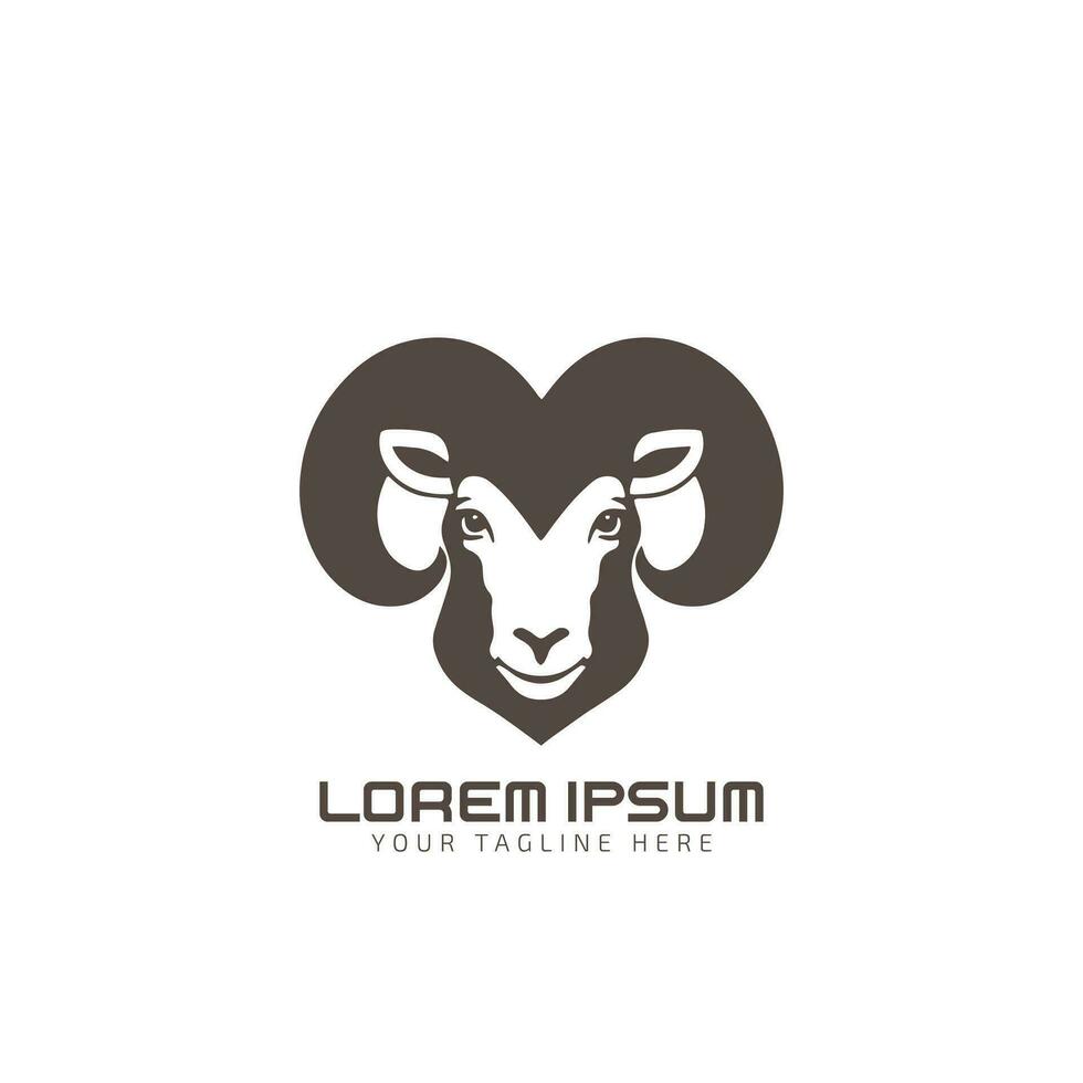 Goat head logo icon vector design illustrator design Creative Goat logo design goat icon modern company logo