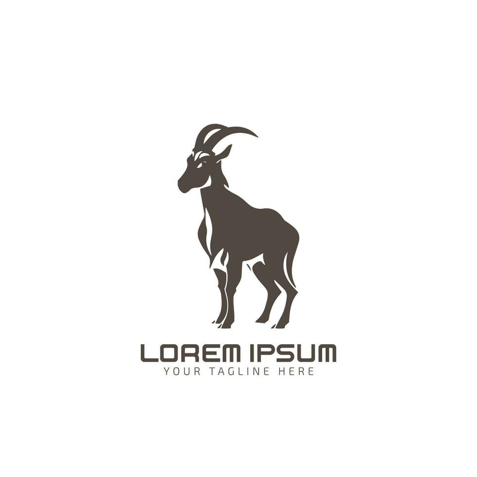 Goat standing logo icon vector design illustrator design Creative Goat logo design goat icon modern company logo