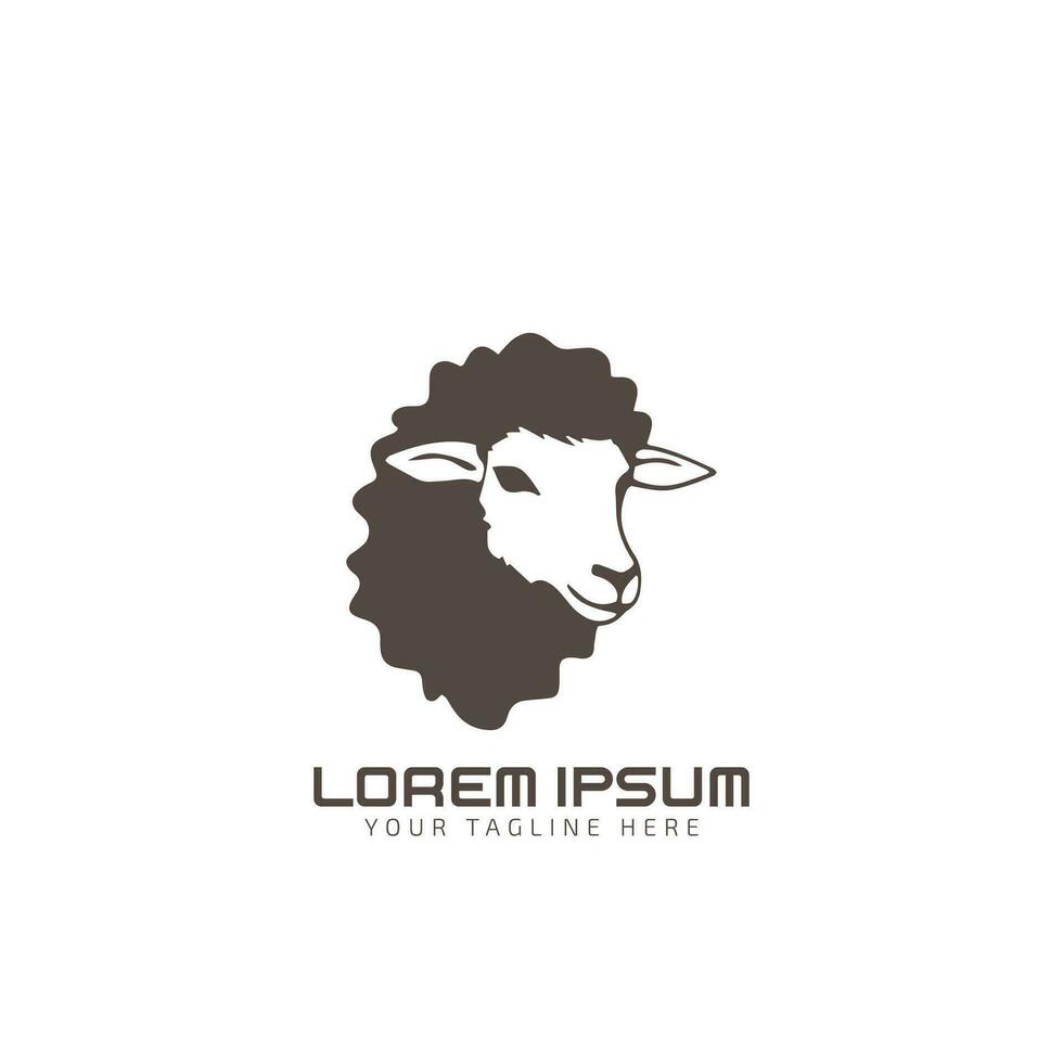 Sheep head logo icon vector design illustrator design Creative Sheep logo design Sheep icon modern company logo