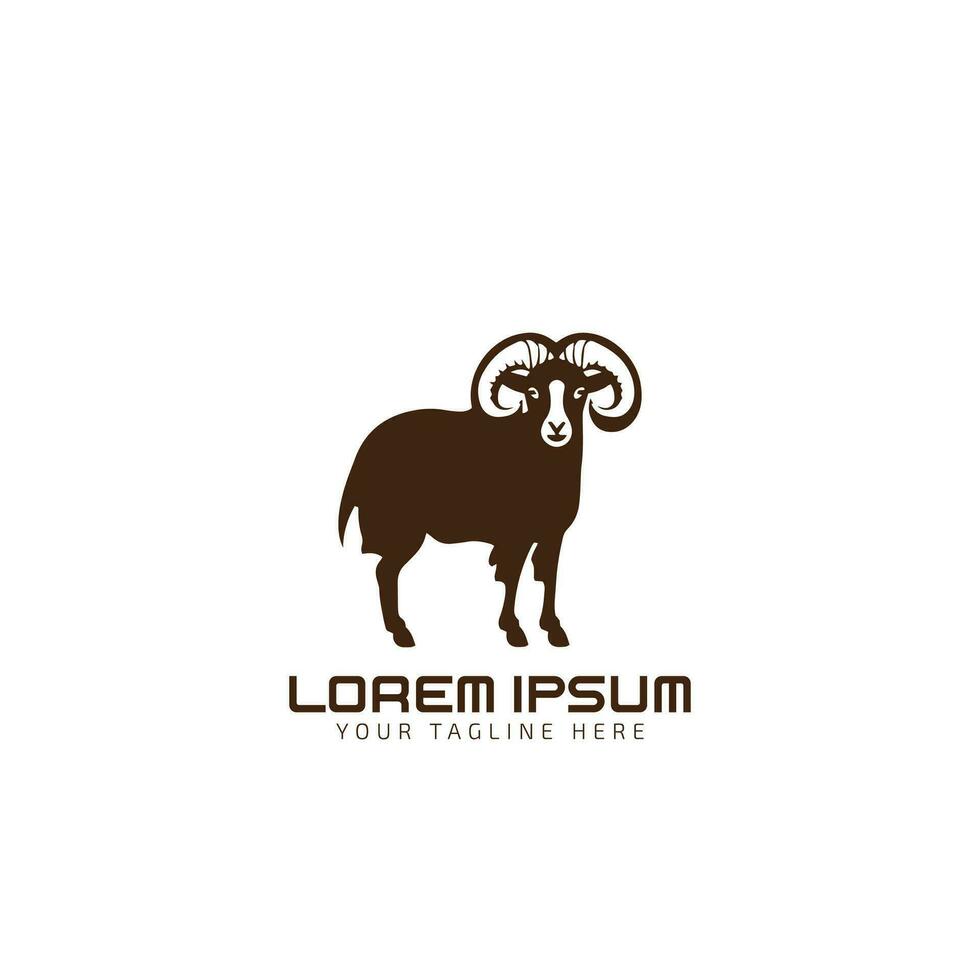 Sheep logo icon. Sheep silhouette isolated vector