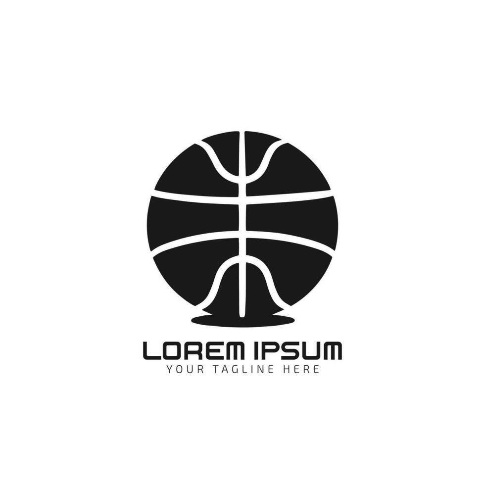 vector illustration of a basketball logo icon