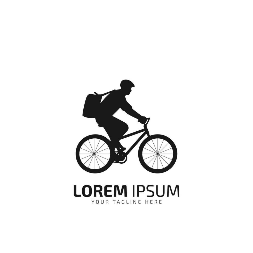 cycle delivery order logo icon design vector illustration