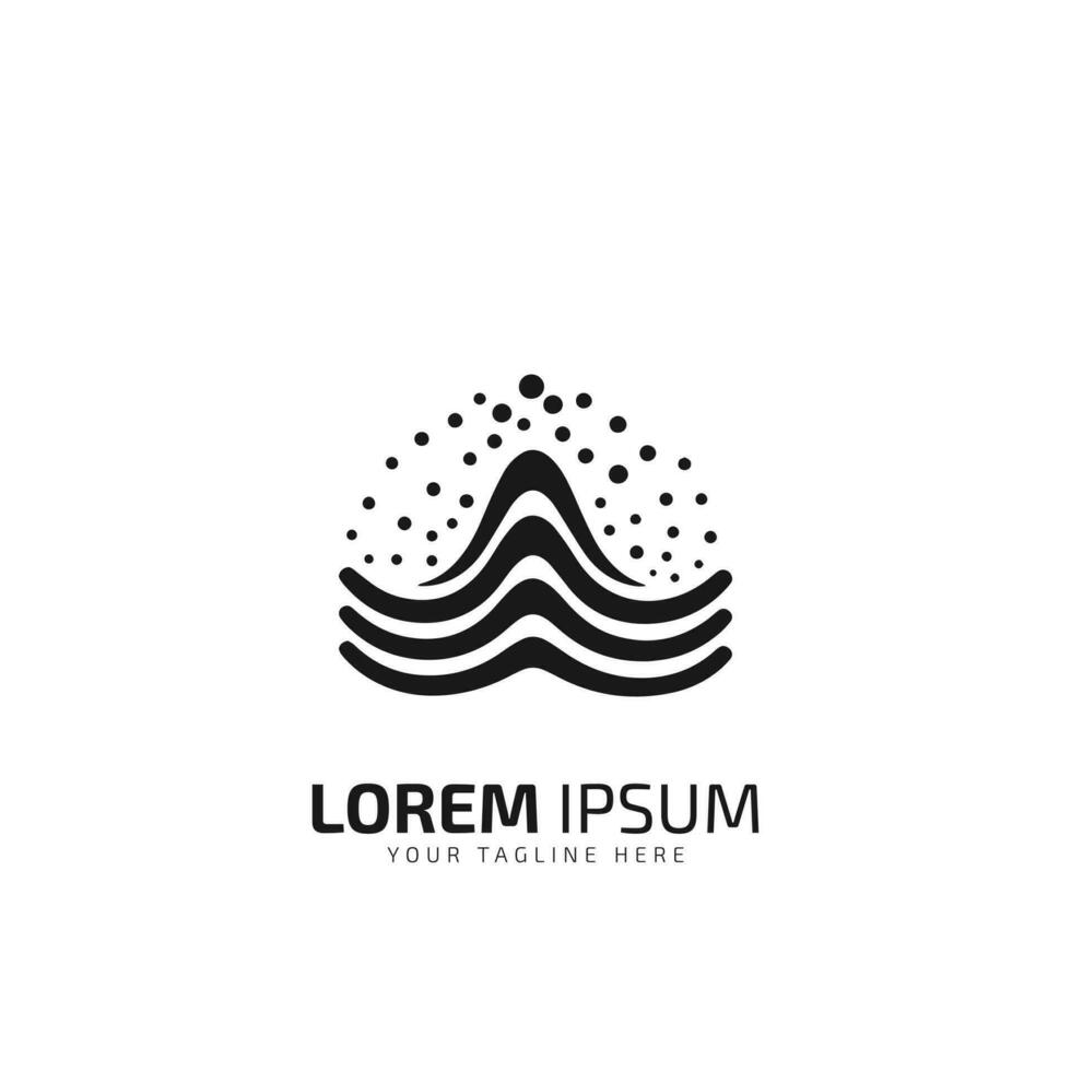 sea waves logo, whale waves logo vector, dot logo waves vector