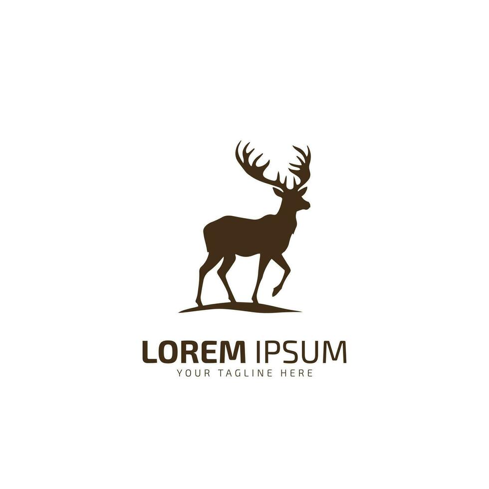 Deer creative design logo vector. Deer illustration. isolated on white background. vector