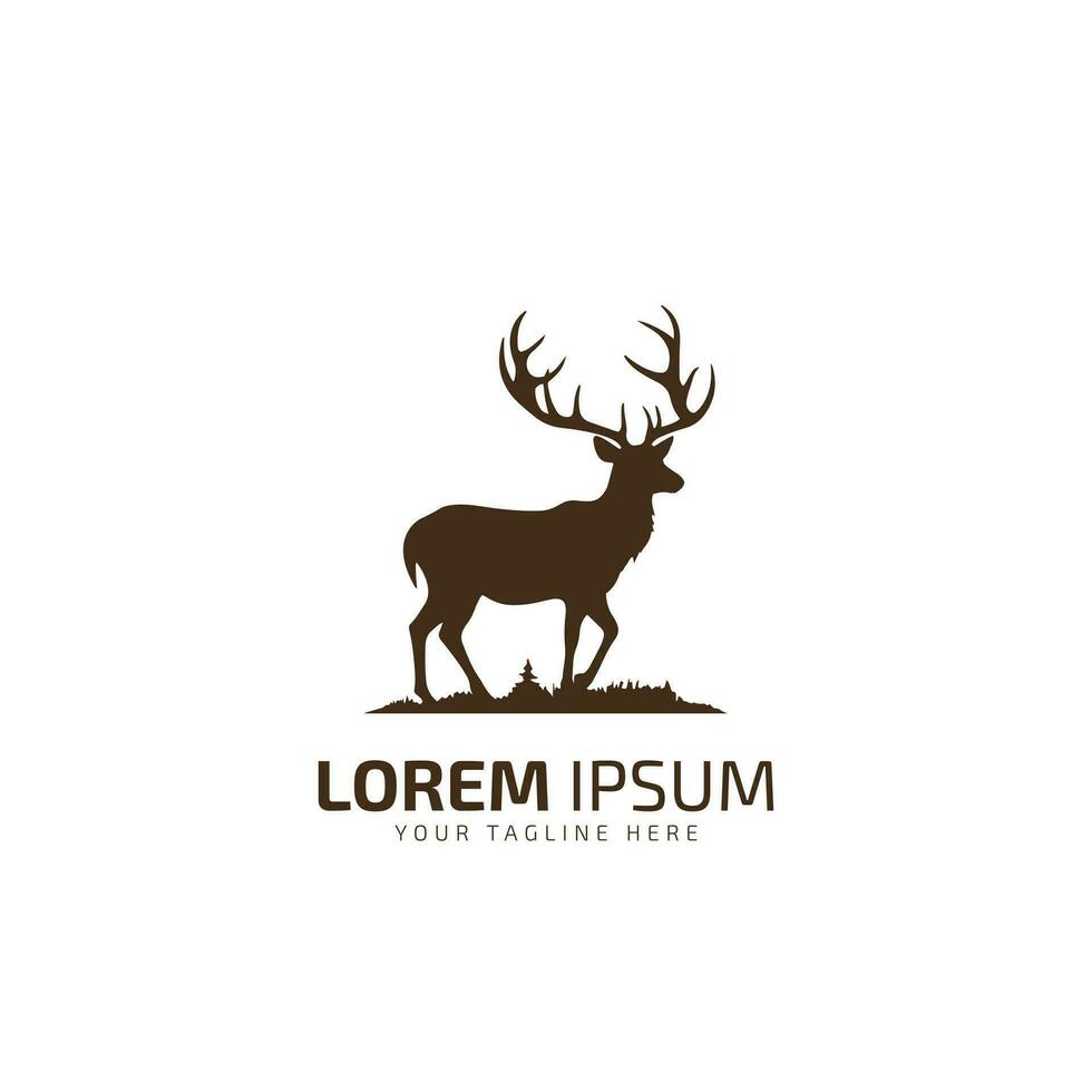 Deer creative design logo vector. Deer illustration. on white background. vector
