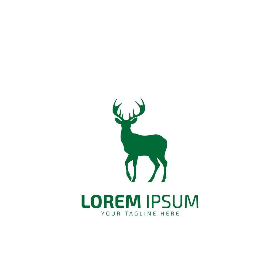 Deer creative design logo vector. Deer illustration. vector