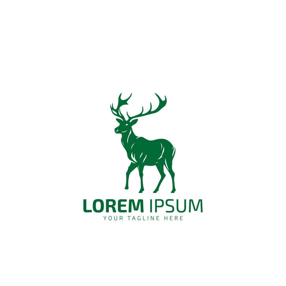 Deer creative design logo vector. Deer illustration template. vector