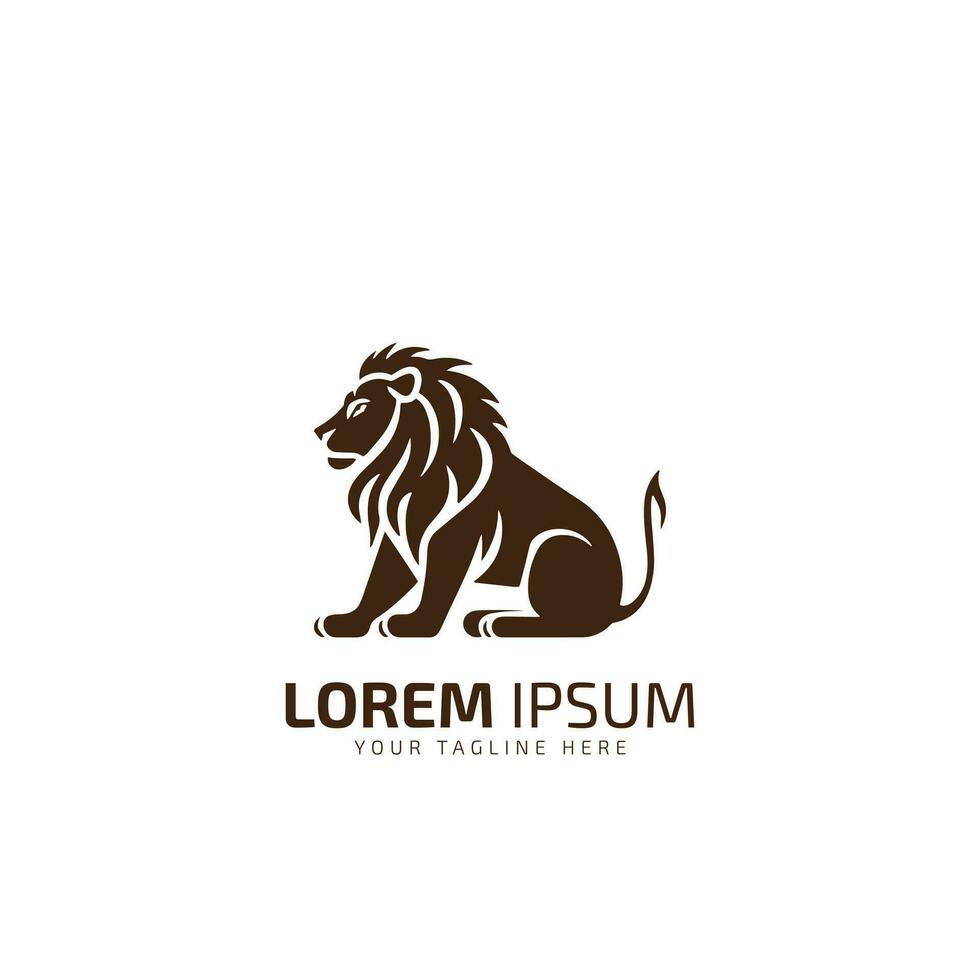 Lion logo vector. Lion icon logo template design vector