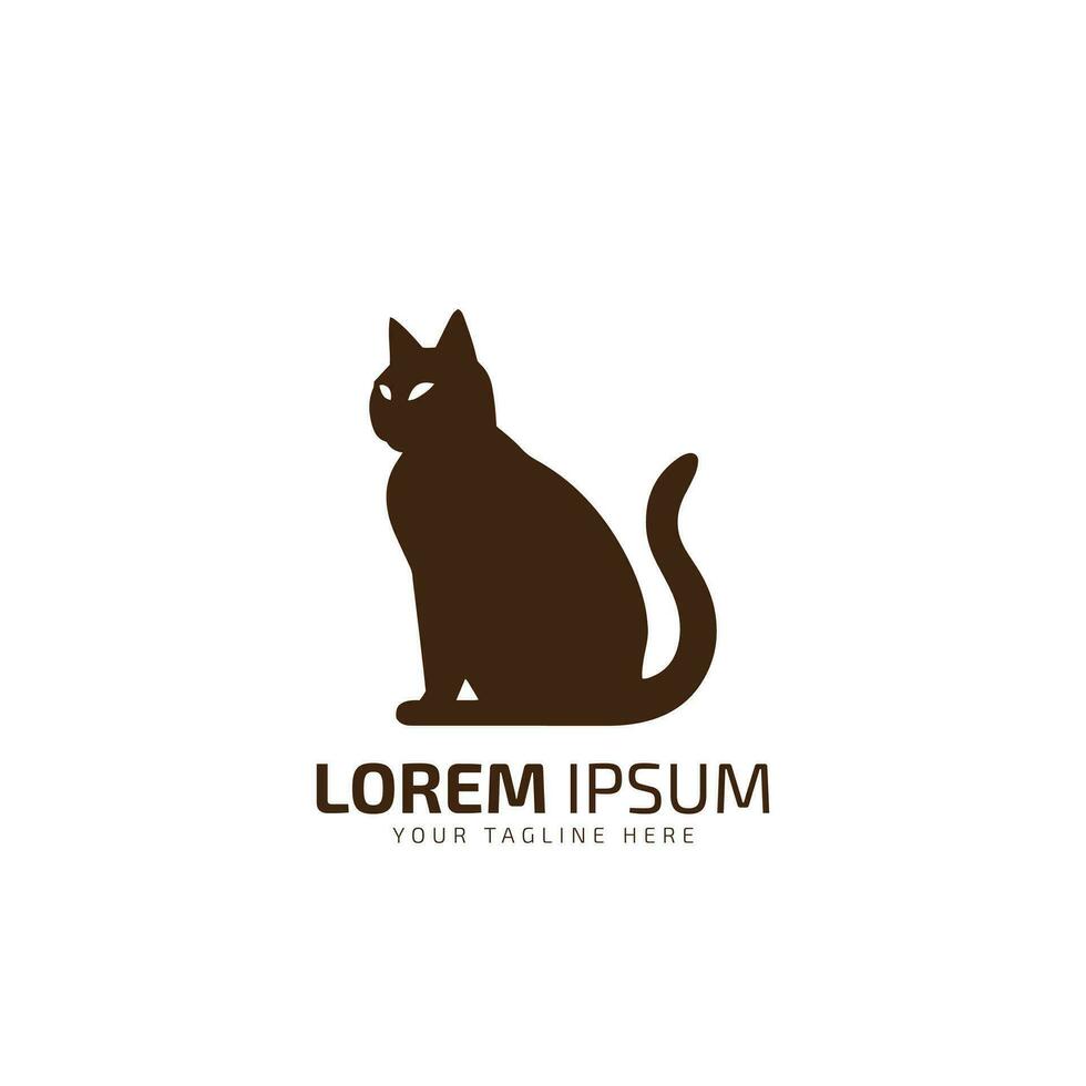 Cat logo icon cat silhouette cat isolated vector illustration