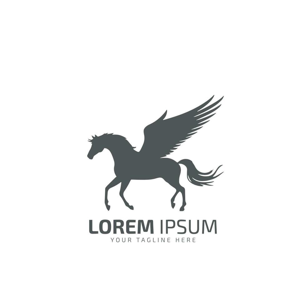 volador caballo logo, volador caballo icono, vector ilustración vistoso aislado negro caballo en blanco antecedentes.