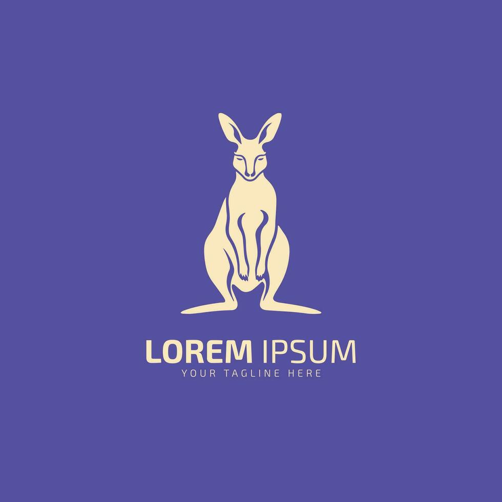 kangaroo sitting logo icon illustration isolated vector sign symbol design template