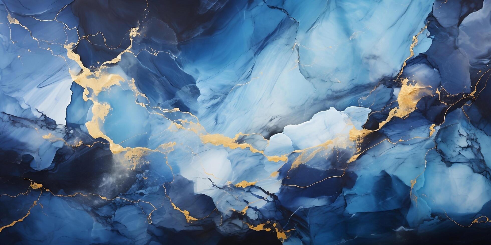 A photo of Marble texture blue and golden and white modern creative artist designer wallpaper image.