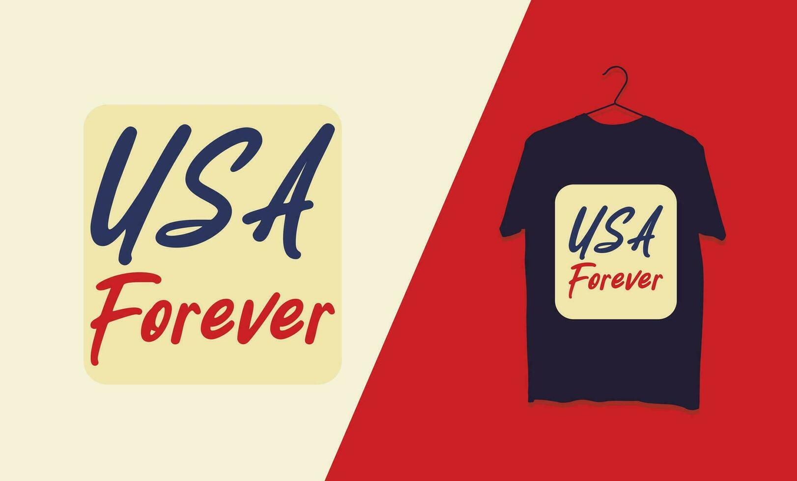 Estados Unidos Siempre tipografía t camisa diseño para independencia día vector