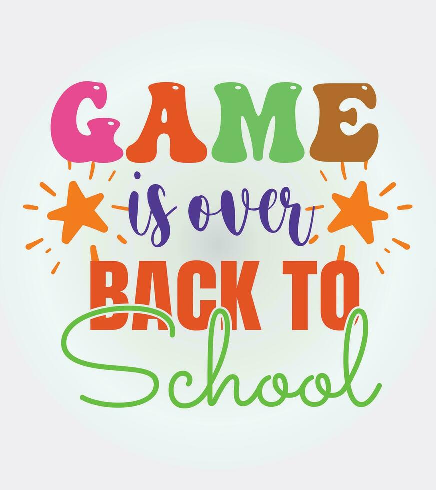 back to school design for t shirt, merch design, apparel design, sticker design, mugs design, vector