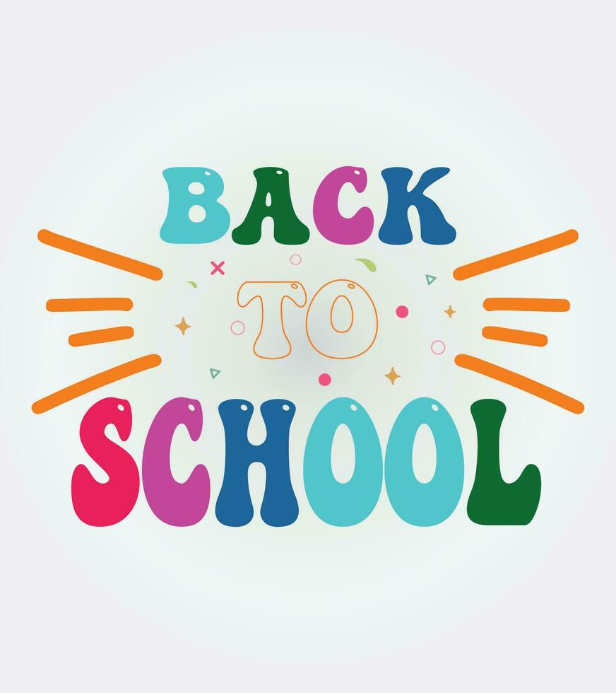 back to school design for t shirt, merch design, apparel design, sticker design, mugs design, vector