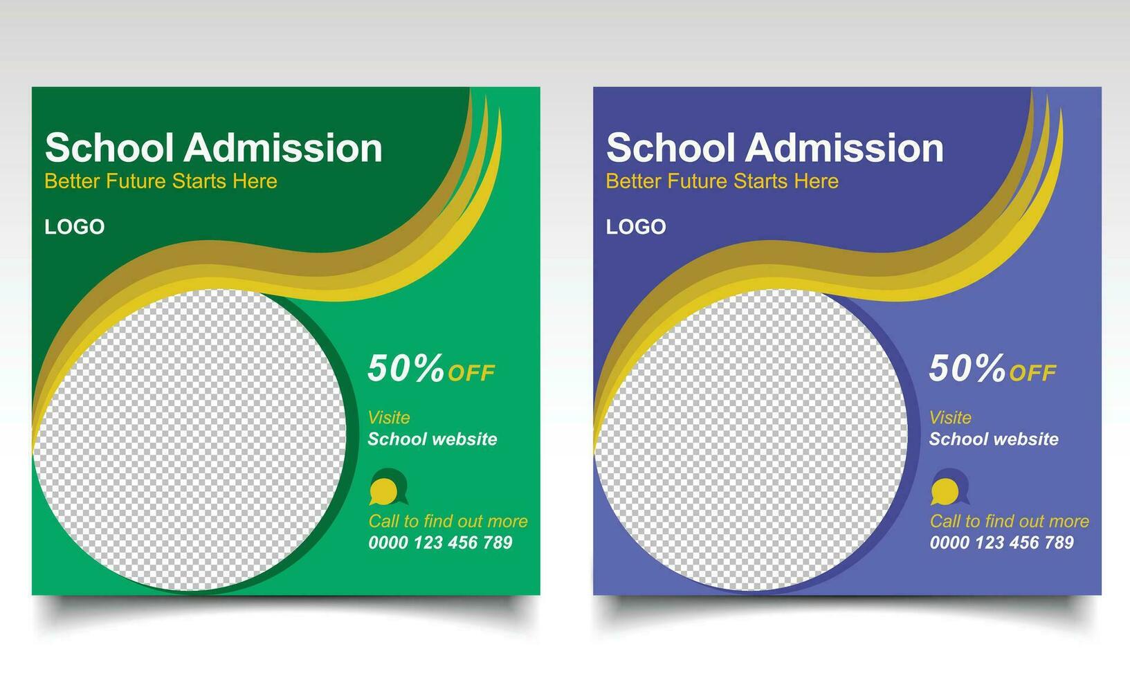 School banner design. School admission poster or left let. vector