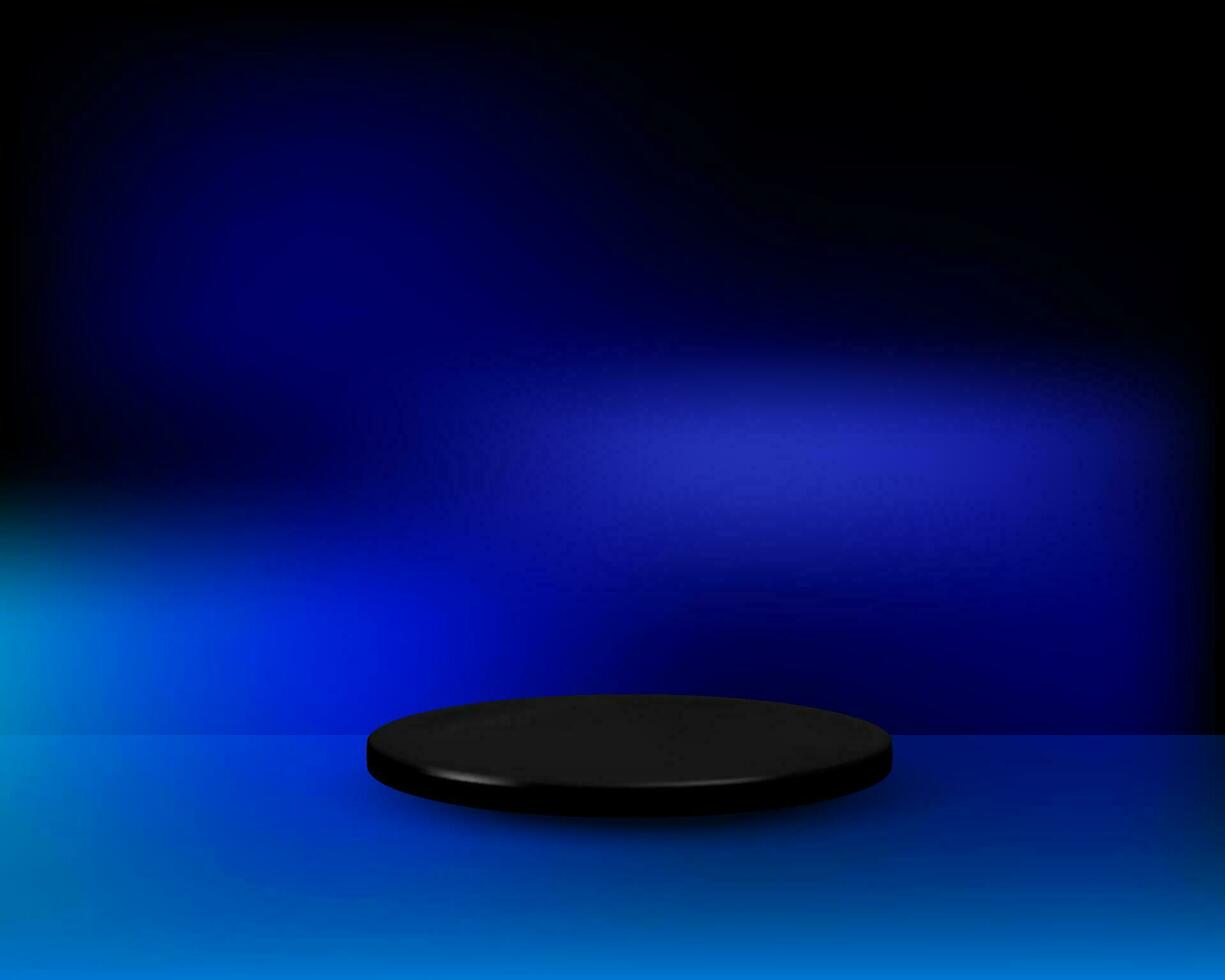 podium on clean  dark blue background vector