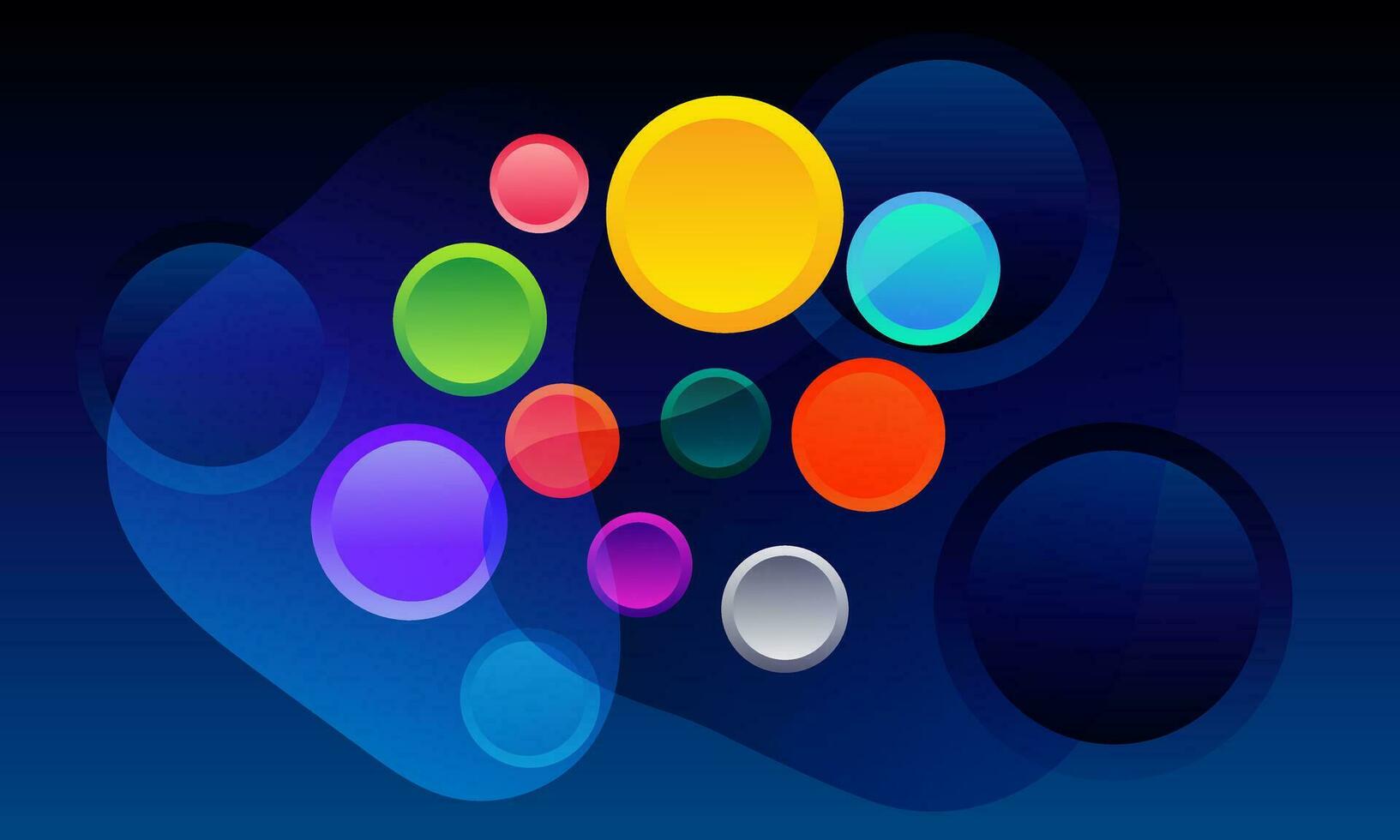 abstract multicolor circle gradient background vector