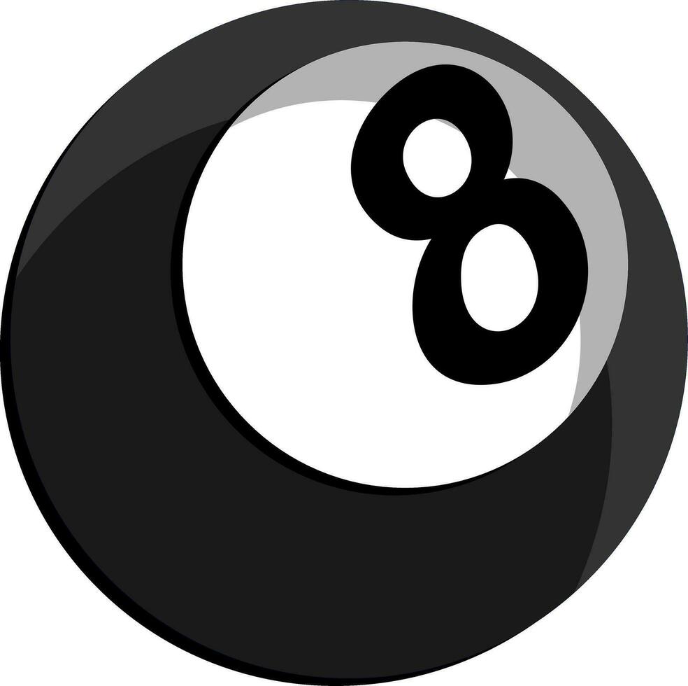 Billiard ball in eight vector
