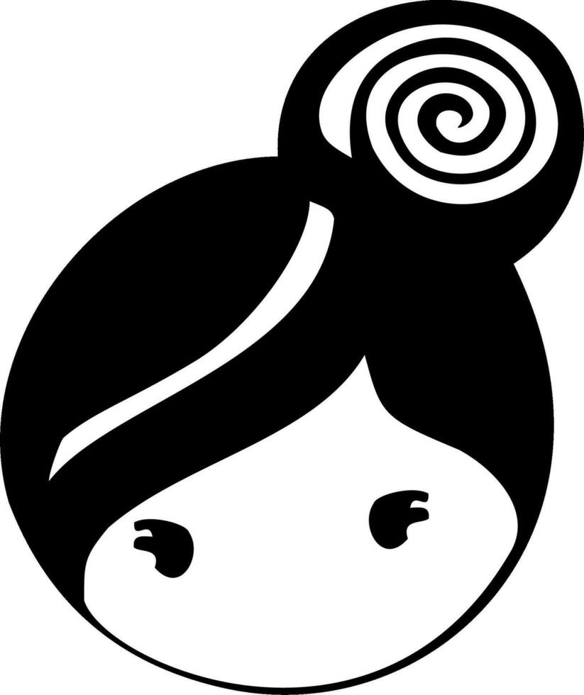 My sister in Black Hair vector