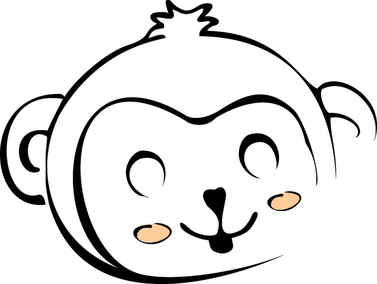 Monkey Face Adorable 25740623 Vector Art at Vecteezy