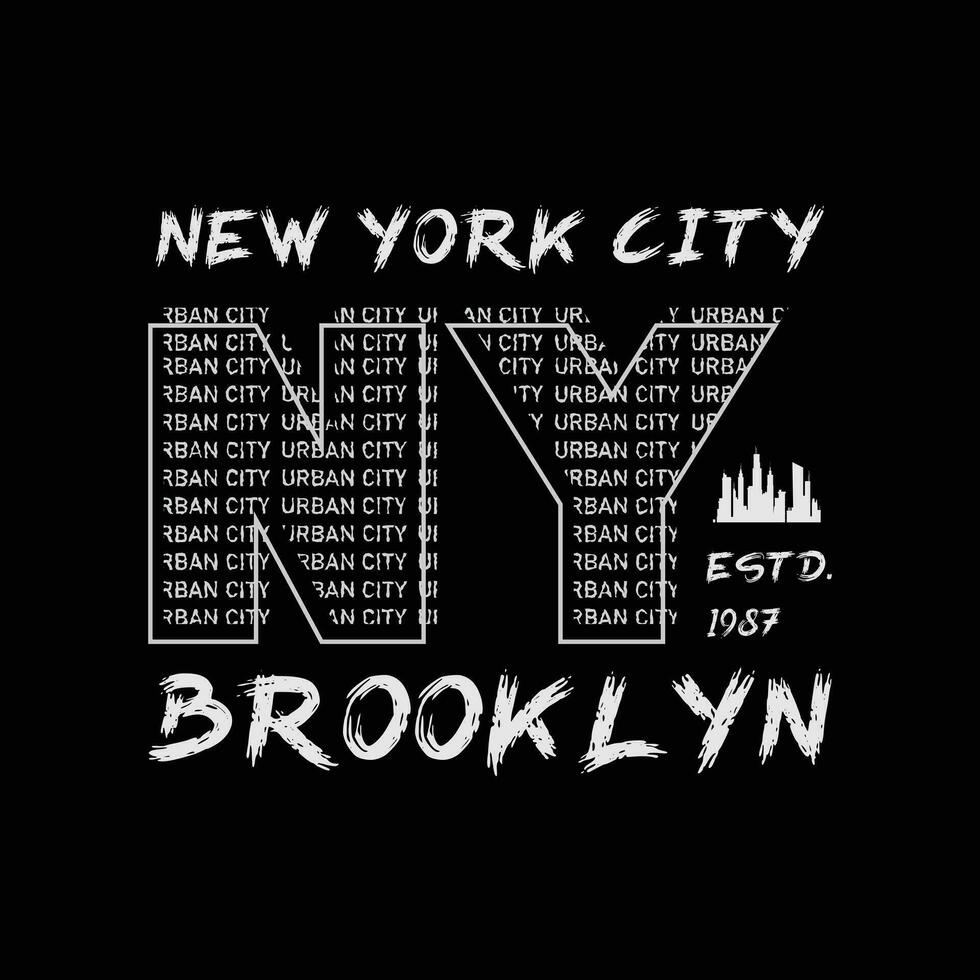 New york city typography vector t shirt design illustration
