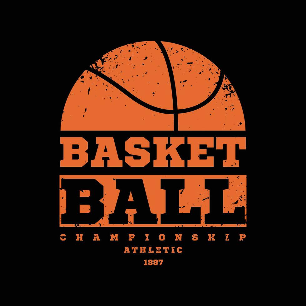 Basketball illustration typography. perfect for t shirt design vector