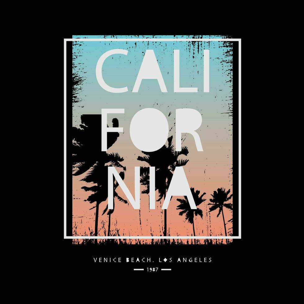 Illustration surfing and surf in California, Vintage design. Sport typography, t-shirt graphics, print, poster, banner, flyer, postcard vector