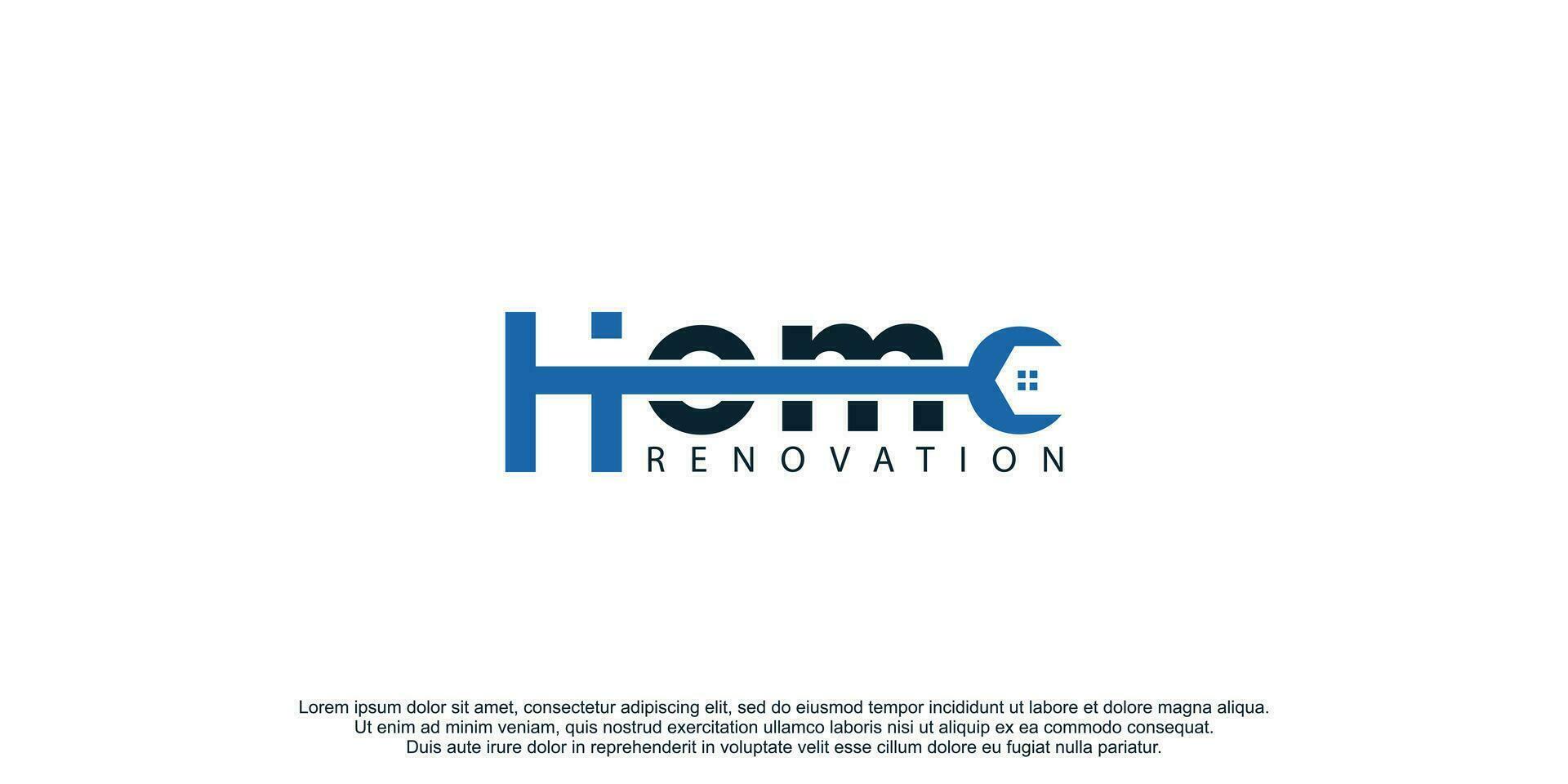 Home logo vector with creative concept for renovation building company premium vector